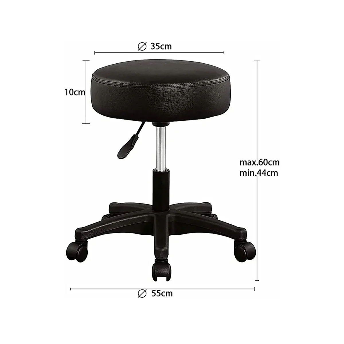 SmileSellers Height-Adjustable revolving Stool with 360-degree1