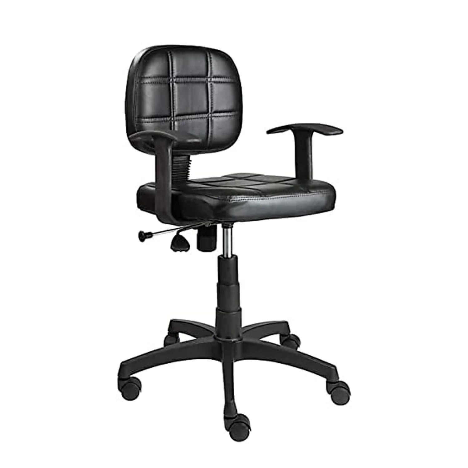 SmileSellers Mid Back Revolving Height Adjustable Office Stool with Strong Nylon Base, 360° Swivel, and Comfortable Cushion for Home & Workspaces
